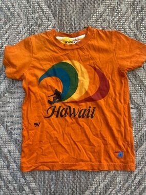 Aviator Nation Orange Hawaii Surf Tee